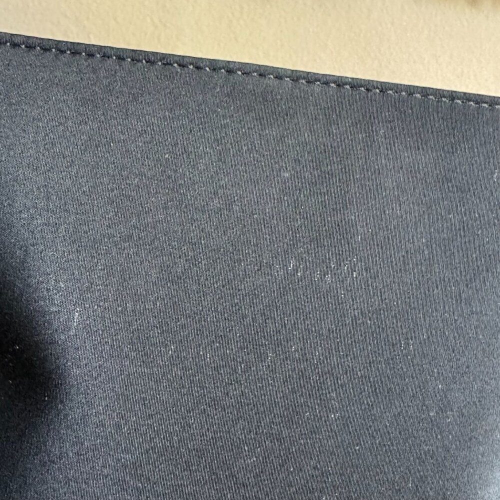 Vintage Nine West Black Fabric Double Top Handle Silver Logo Hardware Small Bag - Picture 5 of 17